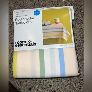 60 x 104 rectangular tablecloth, Room Essentials Pastel Striped Tablecloth